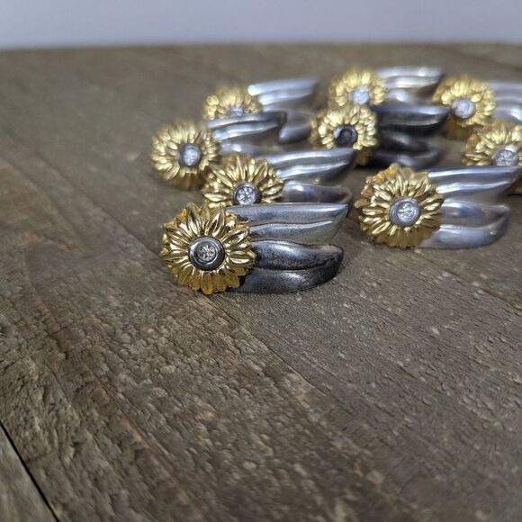 Vintage Oneida Sunflower Knife Rest / Holder — Silver-Plated Tableware Decor 10 - Picture 2 of 7